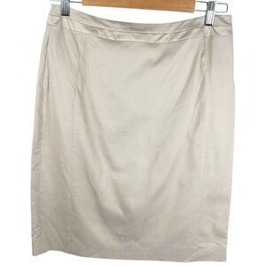 S.Oliver Khaki Beige Knee Length Cotton Office Work Pencil Skirt Women’s Size 8